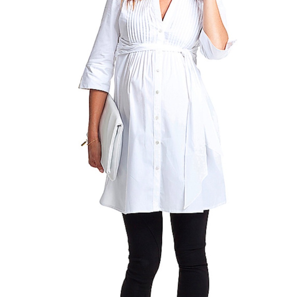 Isabella Oliver White Maternity Blouse EU3